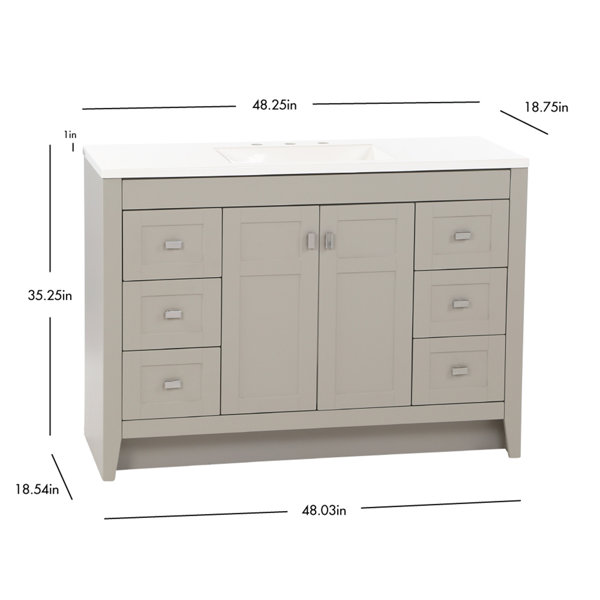 Sand & Stable Finley 48" W Single Bathroom Vanity Set & Reviews Wayfair